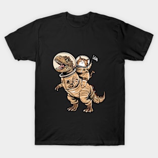 Dinoastronaut and His Cat T-Shirt